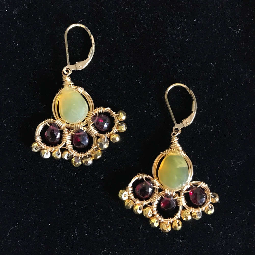 Amethyst, yellow and gold Amanda Sterett earrings